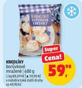 KNEDLÍKY borůvkové mražené, 680 g