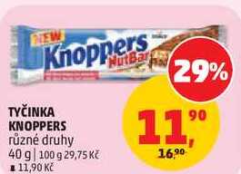 KNOPPERS tyčinka různé druhy, 40 g 