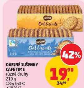 OVESNÉ SUŠENKY CAFÉ TIME různé druhy, 210 g
