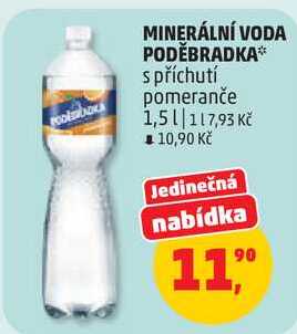 PODĚBRADKA s příchutí pomeranče, 1,5 l