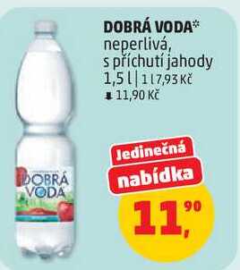 DOBRÁ VODA neperlivá, s příchutí jahody, 1,5 l