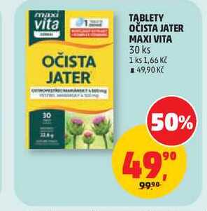 TABLETY OČISTA JATER MAXI VITA, 30 ks