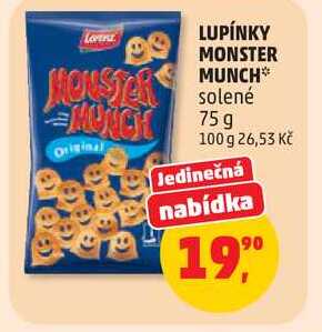 LUPÍNKY MONSTER MUNCH solené, 75 g