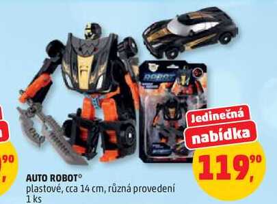 AUTO ROBOT plastové, cca 14 cm, různá provedení, 1 ks