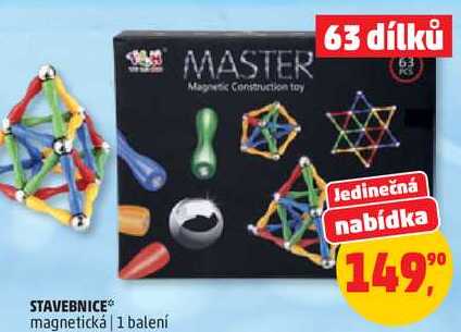 STAVEBNICE magnetická, 1 balení