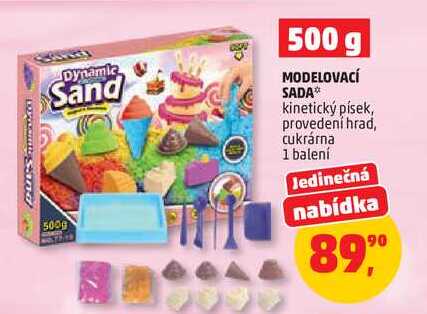 MODELOVACÍ SADA kinetický písek, provedení hrad, cukrárna, 1 balení