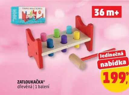 ZATLOUKAČKA dřevěná, 1 balení
