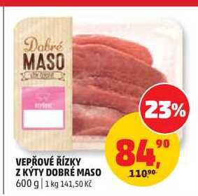VEPŘOVÉ ŘÍZKY Z KÝTY DOBRÉ MASO, 600 g 