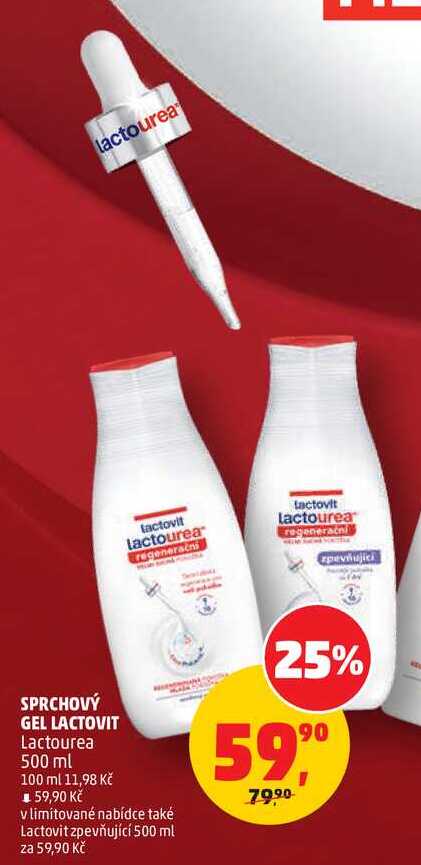 SPRCHOVÝ GEL LACTOVIT Lactourea, 500 ml