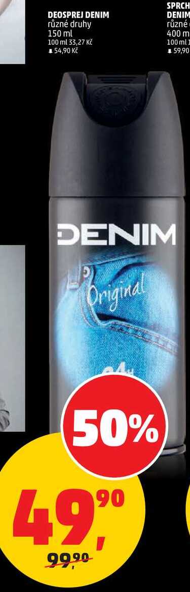 DEOSPREJ DENIM různé druhy, 150 ml
