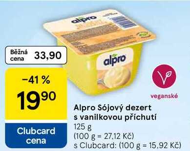 Alpro Sójový dezert s vanilkovou příchutí, 125 g 