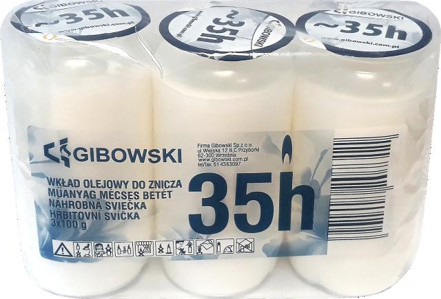 Hřbitovní svíčka 100 g 3 ks v balení