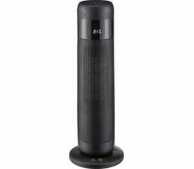 TRONIC Věžový keramický ohřívač s ventilátorrem, černý