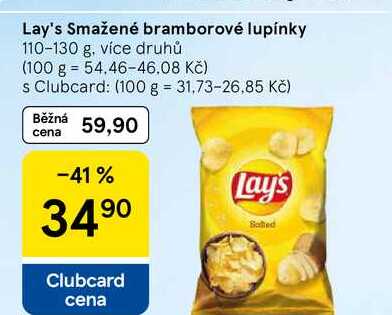 Lay's Smažené bramborové lupínky, 110-130 g, více druhů