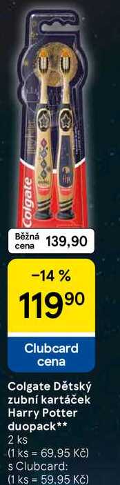 Colgate Dětský zubní kartáček Harry Potter duopack, 2 ks
