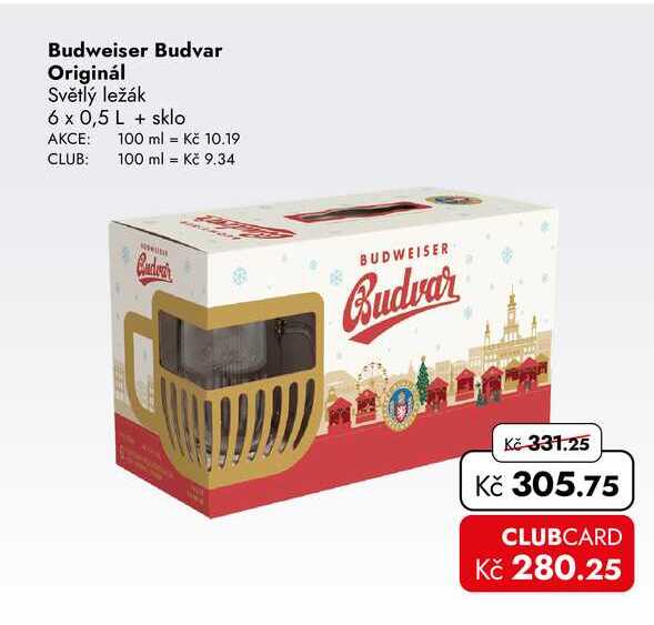 Busweiser Budvar Originál 6 x 0,5 L