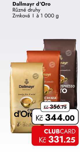 Dallmayr d'Oro Různé druhy Zrnková à 1000 g