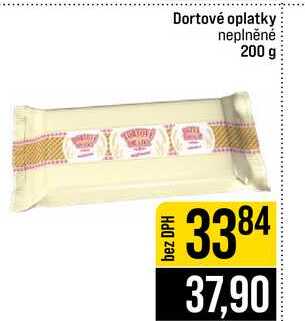 Dortové oplatky neplněné 200 g  v akci