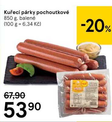 Kuřecí párky pochoutkové, 850 g