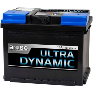 Autobaterie akumulátor kyselino-olověný Aroso Ultra Dynamic 12V 55Ah 480A EN