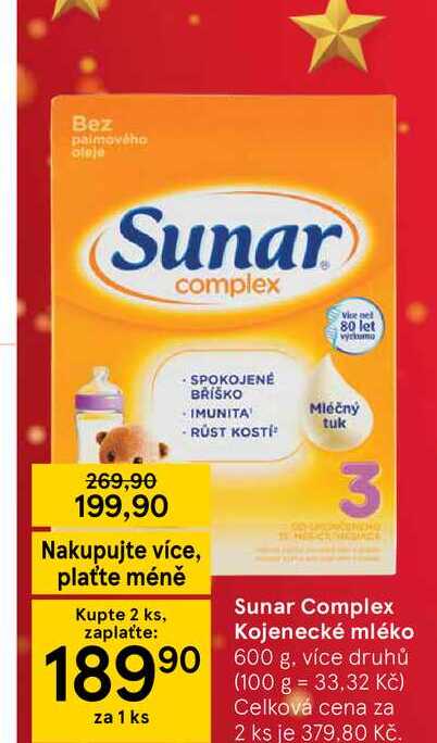 Sunar Complex Kojenecké mléko 600 g