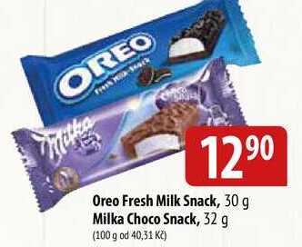 Oreo Fresh Milk Snack G Milka Choco Snack G V Akci Akcniceny Cz