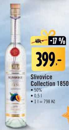 Slivovice Collection 1850 50%, 0,5 l