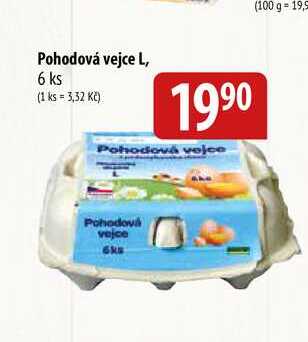 Pohodová vejce L, 6 ks