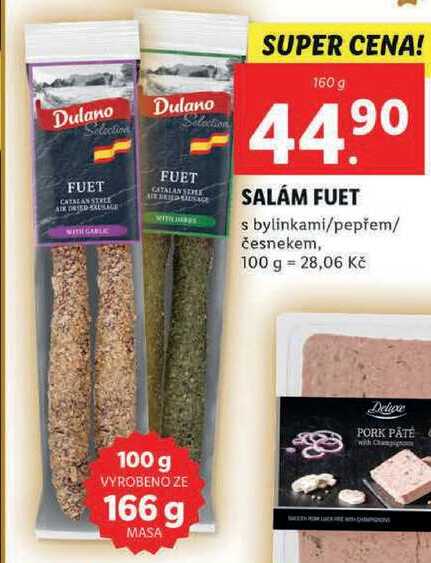 SALÁM FUET s bylinkami/pepřem/česnekem, 160 g