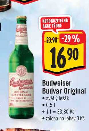  Budweiser Budvar Original  0,5 l