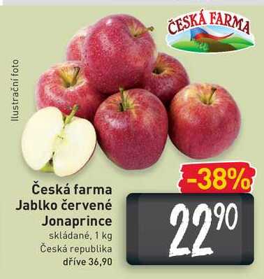 Česká farma Jablko červené Jonaprince skládané, 1 kg