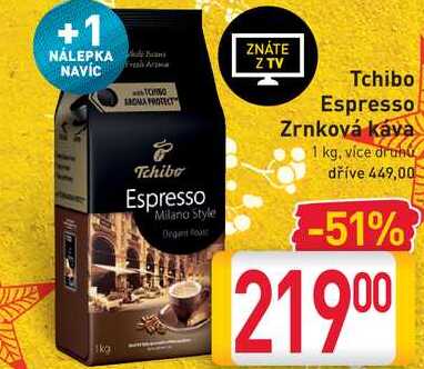 Tchibo Espresso Zrnková káva 1 kg, více druhů
