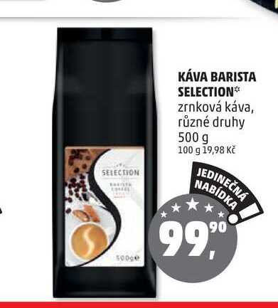 KÁVA BARISTA SELECTION zrnková káva, 500 g