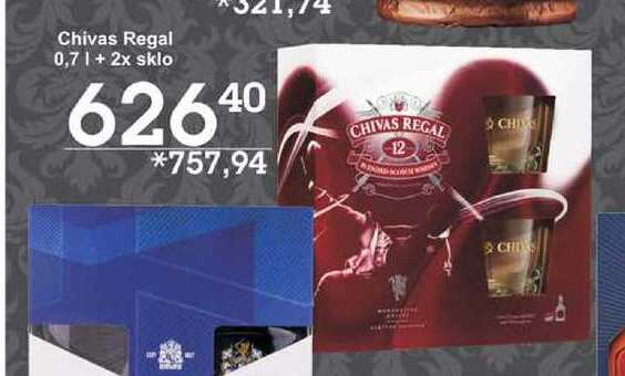 Chivas Regal, 0,7 l + 2x sklo 