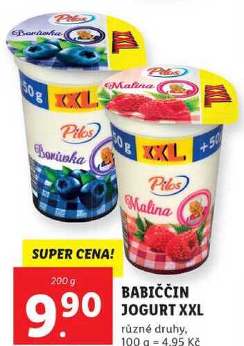BABIČČIN JOGURT XXL různé druhy, 200 g