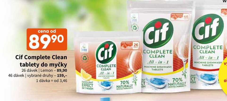  Cif Complete Clean tablety do myčky 26 dávek 