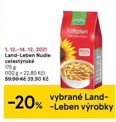 Land-Leben Nudle celestýnské 175 g