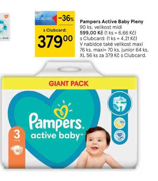 Pampers Active Baby Pleny 90 ks