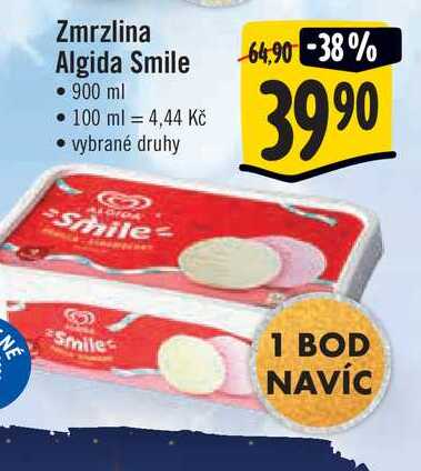 Zmrzlina Algida Smile   900 ml 
