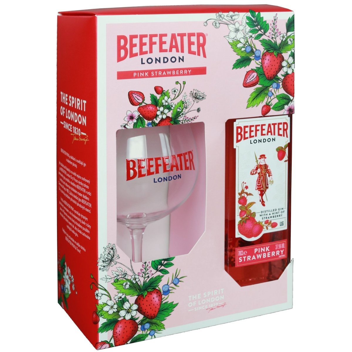 Beefeater Pink 37,5 % + 1 sklenička