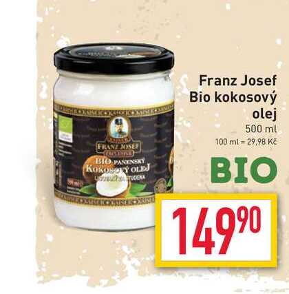 Franz Josef Bio kokosový olej 500 ml 