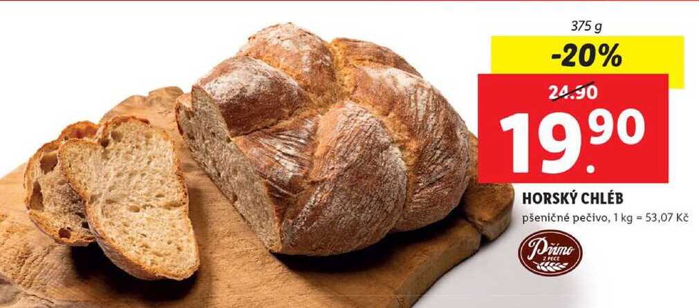 HORSKÝ CHLÉB pšeničné pečivo, 375 g