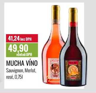  MUCHA VÍNO Sauvignon, Merlot. rosé.0,75 l