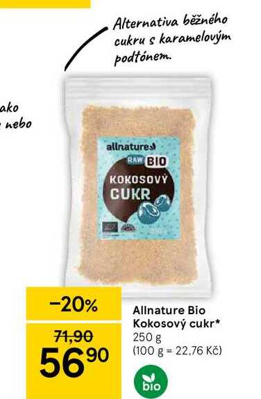 Allnature Bio Kokosový cukr* 250 g