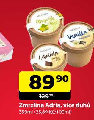 Zmrzlina Adria, více druhů 350ml