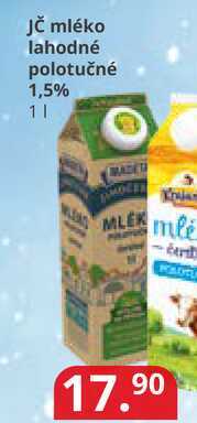 jč mléko lahodné polotučné 1,5% 1l