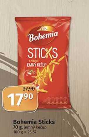 Bohemia Sticks 70 g, jemný kečup 