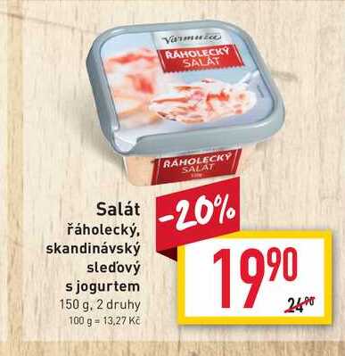 Salát řáholecký, skandinávský sledový s jogurtem 150 g, 2 druhy 