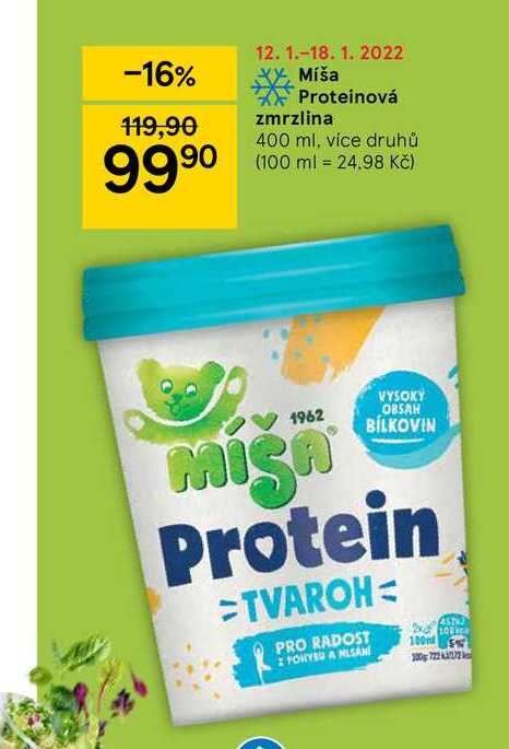 Míša Proteinová zmrzlina 400 ml