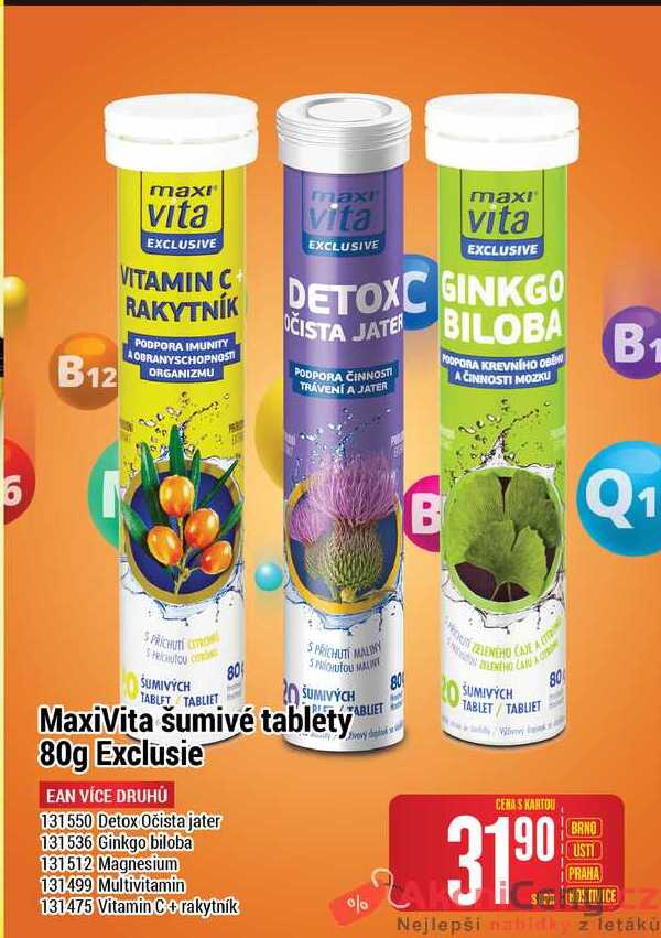 MaxiVita šumivé tablety 80g 